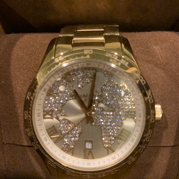 Michael Kors Gold World Crystal Woman’s Watch